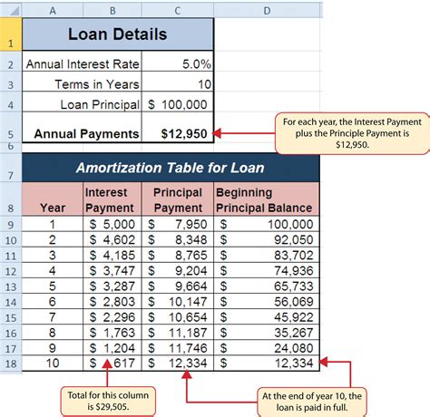 Long Term Loan Amortization